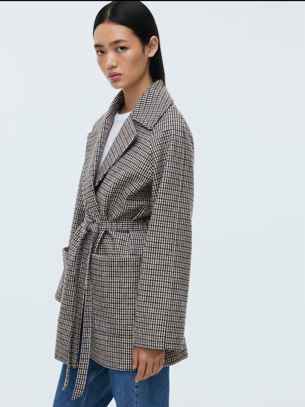 H&M tie waist coat